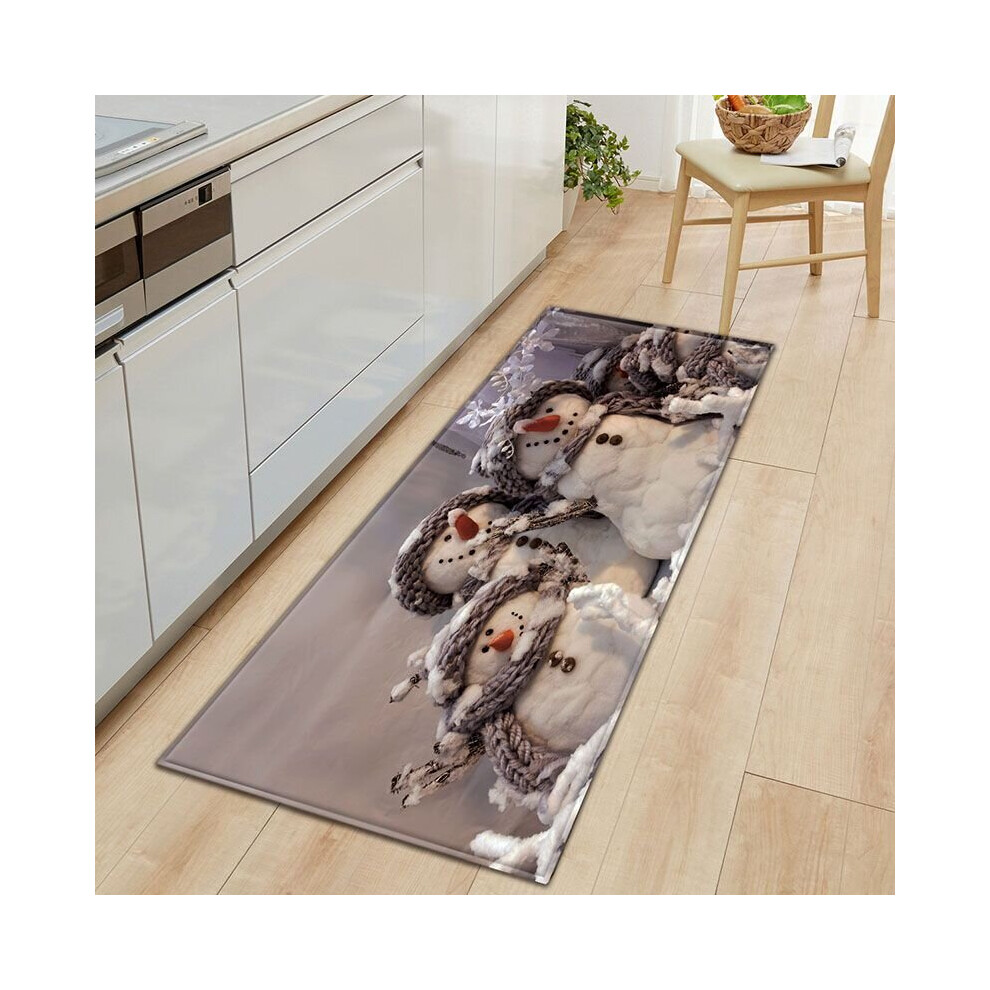 (Snowman, 60x90cm) Santa Door Floor Mat Christmas Area Rug Holiday Kitchen Bedroom MAT Carpet Decor