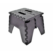 Folding Step Stool Foldable Plastic Kitchen Multi Purpose Small Black