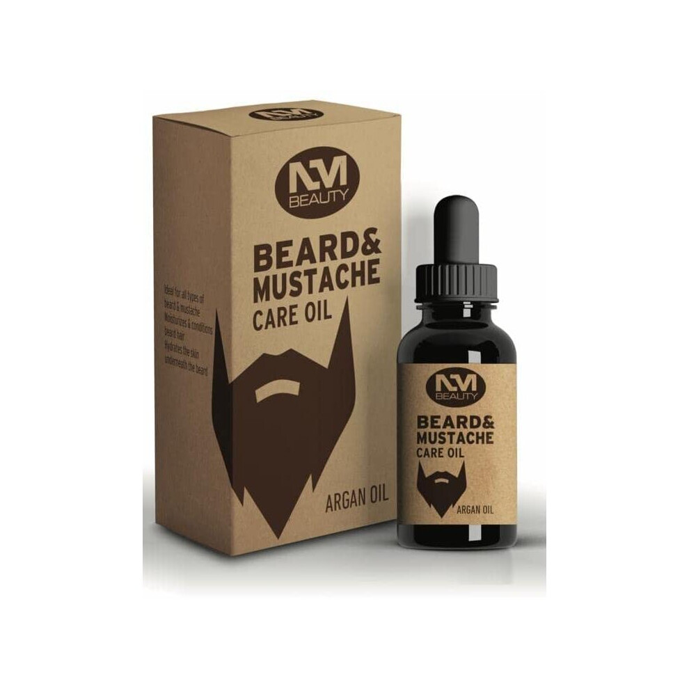Nmb Beard & Mustache Argan Care Oil – Forest Blend, Softens Beard, Adds Shine, Soothes Itch