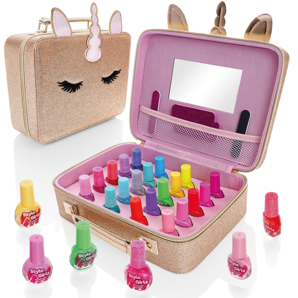 Style Girlz Unicorn Nail Polish Vanity Case Set