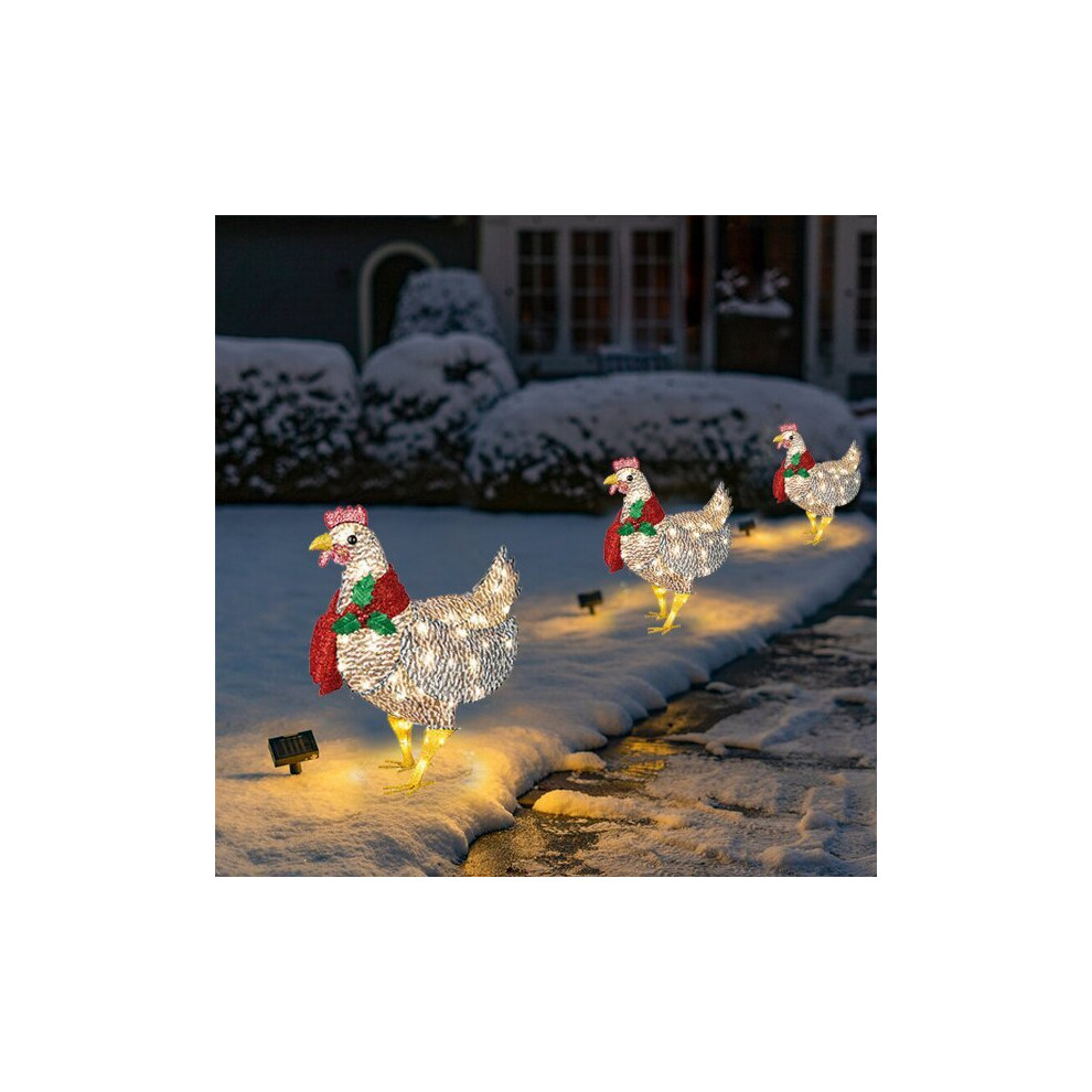 (Big) Christmas glow scarf garden chicken decoration