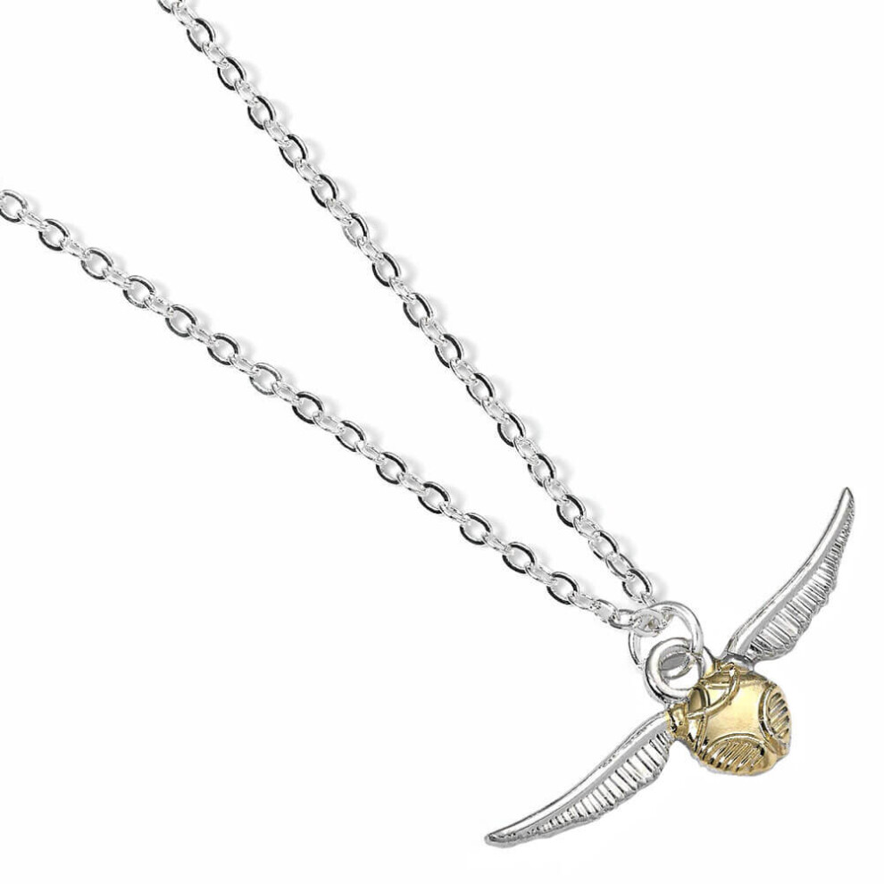 Harry Potter Golden Snitch Silver Plated Pendant Necklace - Jigsaw Puzzle