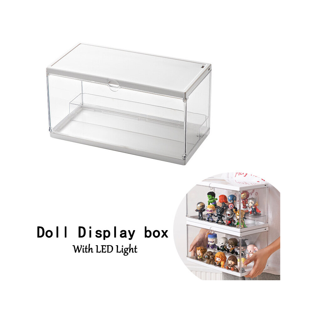 Figure storage display stand desktop storage box acrylic transparent building block display box single hand-made dustproof box