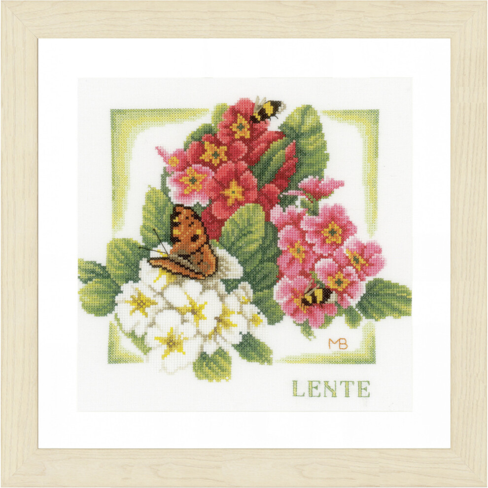 Lanarte White Spring Cross Stitch Kit Size 10.5