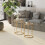 Homcom HOMCOM Set of 2 Gold Nesting Coffee Table, Side Tables W/ Tempered 9