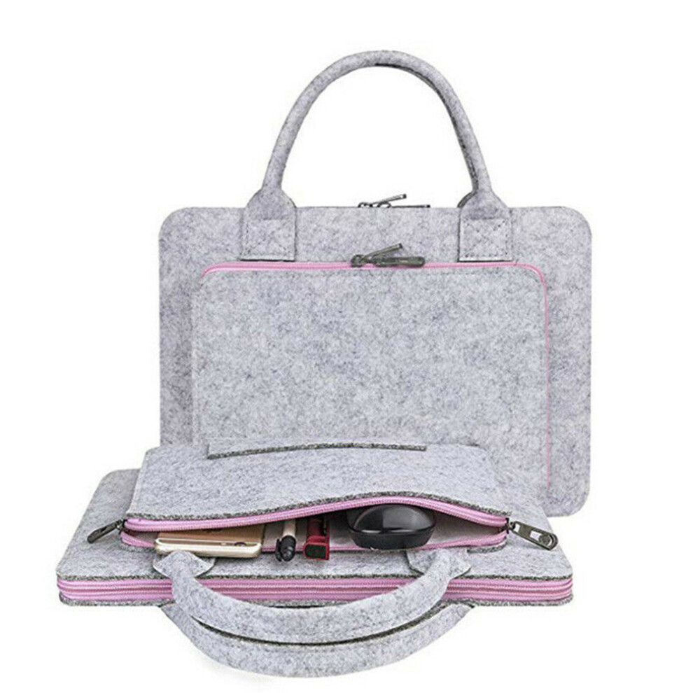 17.3 Inch Felt Laptop Sleeve Cover Notebook Computer Case Skin Carrying Bags Uk Grey 7311230606461