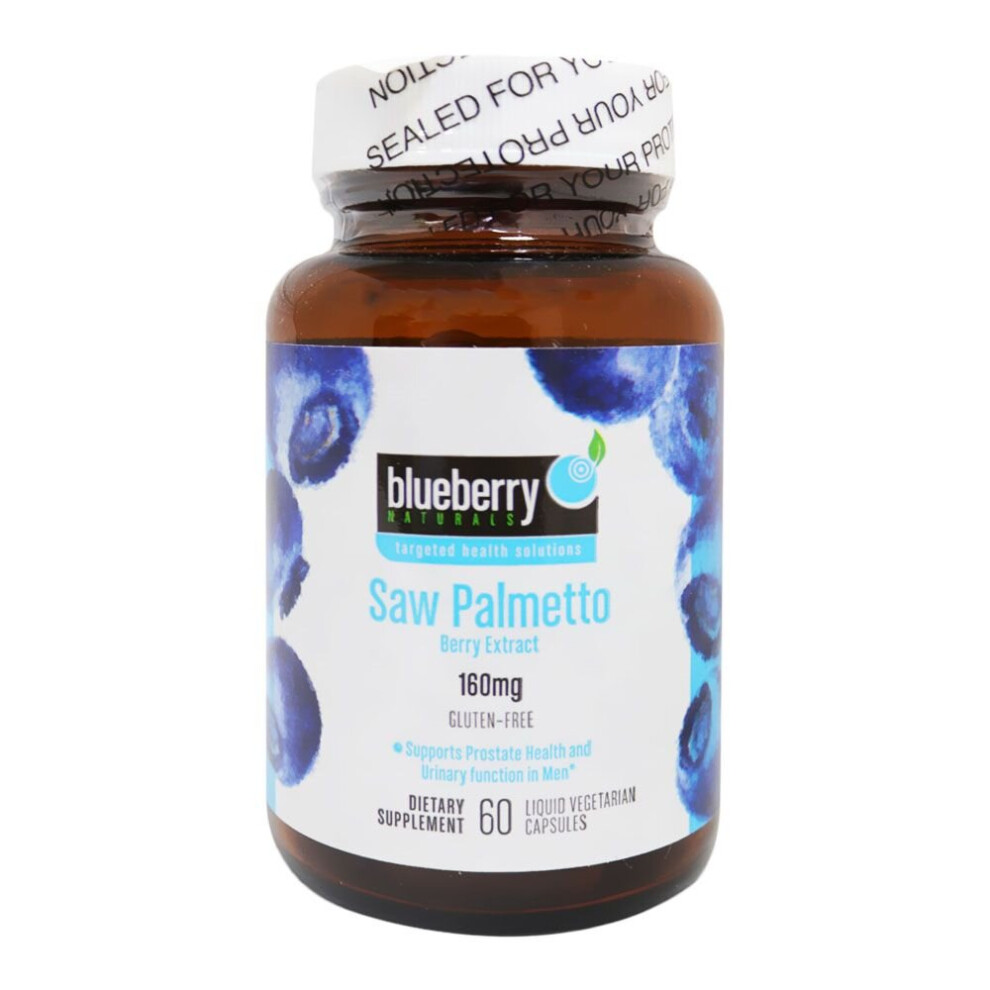 Blueberry Naturals Saw Palmetto 160 Mg Liquid Vegetarian Capsules 60'S
