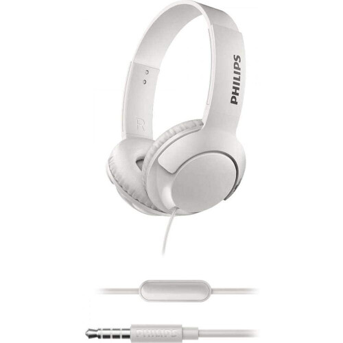Philips Philips SHL3075WT BASS+ On-Ear Headphones with Mic  - White 2