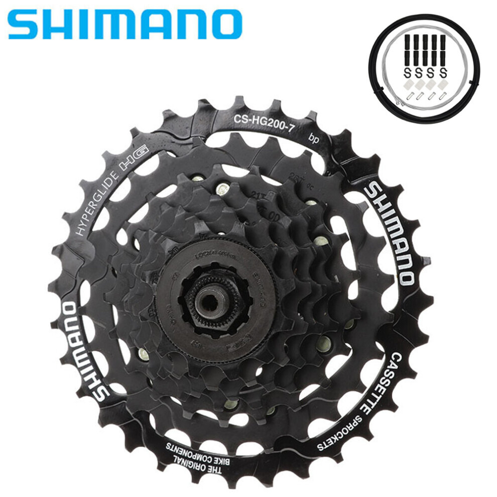 ( 200-7 Speed 12-32T) SHIMANO CS-HG200-7 Flywheel Mountain Bike 7/21 Speed Cassette Flywheel 28/32 Teeth