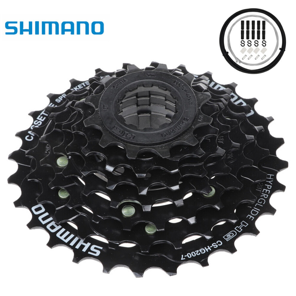 ( 200-7 Speed 12-28T) SHIMANO CS-HG200-7 Flywheel Mountain Bike 7/21 Speed Cassette Flywheel 28/32 Teeth