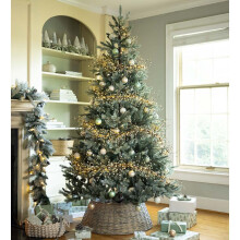(57 cm) Christmas Tree Skirt Willow Wicker Stand Cover Grey