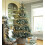 (57 cm) Christmas Tree Skirt Willow Wicker Stand Cover Grey 1