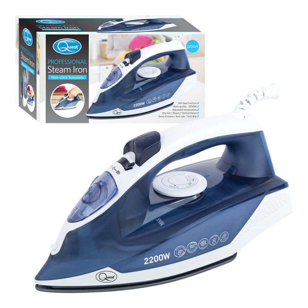 Quest 34140 Professional Steam Iron with Self Clean Function / 2200W