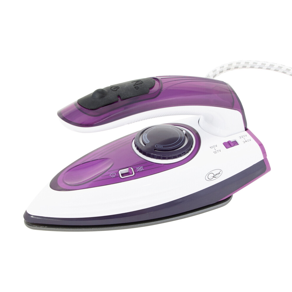 Quest 34030 1000W Portable Travel Steam Iron with 50ml Water Tank