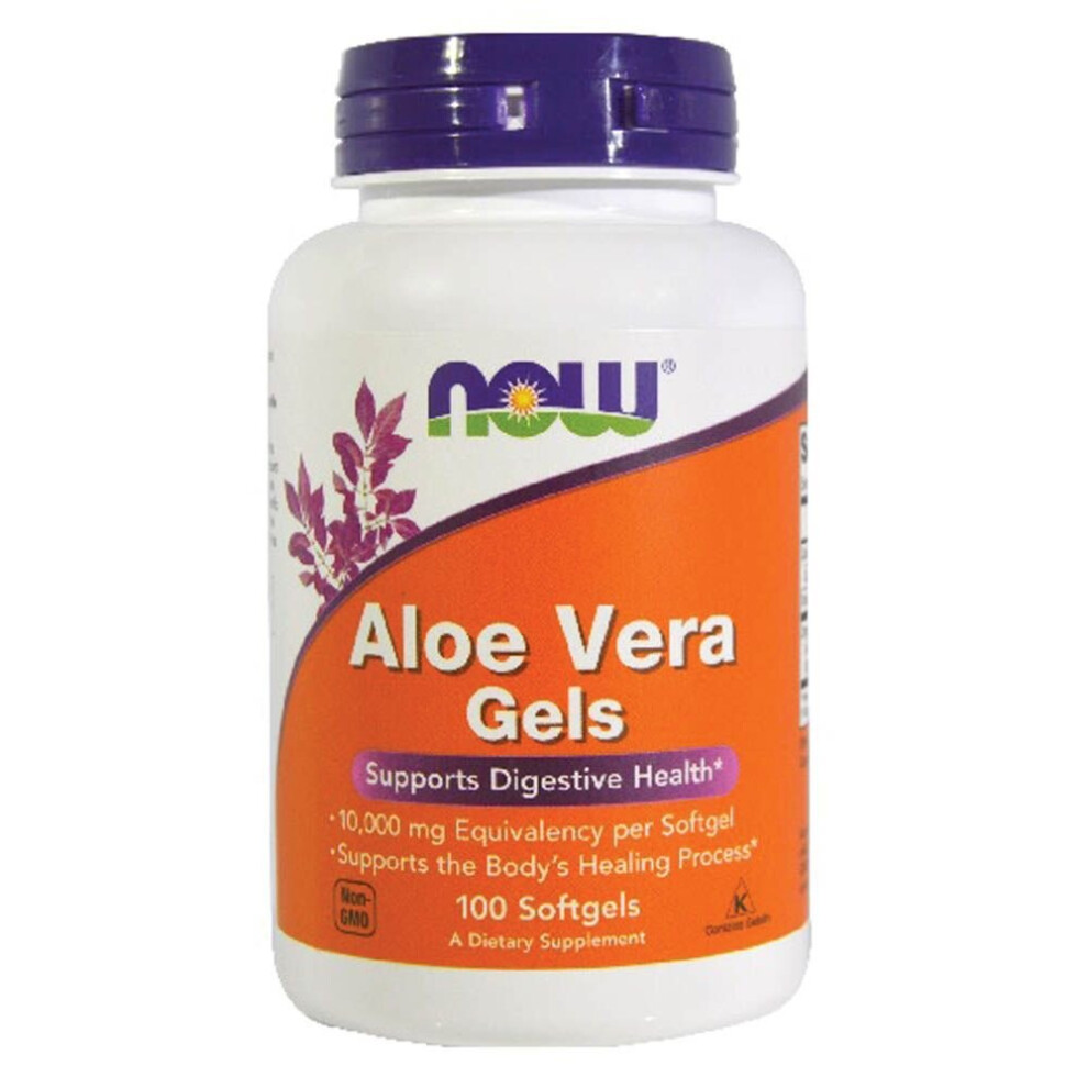 Now Aloe Vera Softgels Supports Digestive Health 100'S