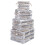 URBN Living 4pc Shabby Chic Wooden Storage Boxes Crates Nested MDF Rustic Box Set 4