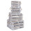 URBN Living 4pc Shabby Chic Wooden Storage Boxes Crates Nested MDF Rustic Box Set 5