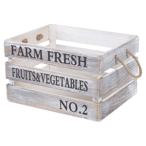 URBN Living 4pc Shabby Chic Wooden Storage Boxes Crates Nested MDF Rustic Box Set 2