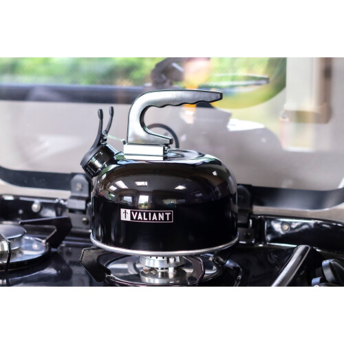 Valiant Valiant Portable Camping Whistling Kettle - 1 Litre - Black 2