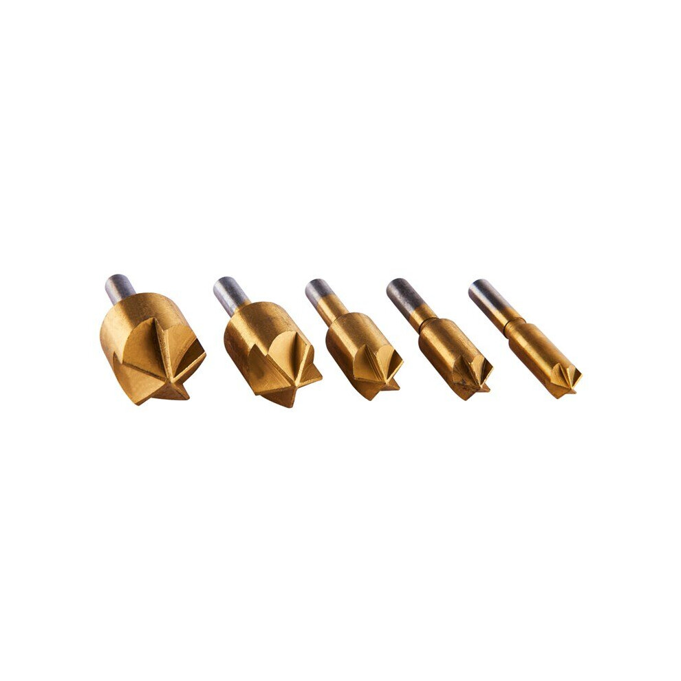 Titanium Coated Countersink Bit Set 5pc