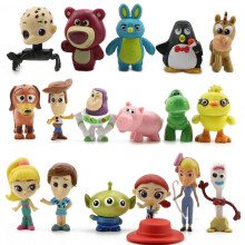 Toy Story 4 - 17 darab gyűjthető minifigurák készlet: új Forky, Ducky és Bunny ajándék játékok