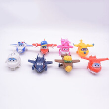 8pcs Super Wings Toys Mini Planes Model Transformation Airplane Robot Kids Gift
