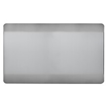 Trendi 2 Gang Artistic Modern Glossy Tactile Double Blanking Plate Stainless Steel