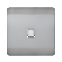 Trendi Artistic Modern Glossy Tactile RJ56 Cat 5e & Cat 6 Ethernet Socket Stainless Steel