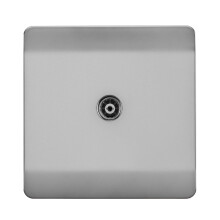 Trendi Artistic Modern Glossy Tactile TV Socket Stainless Steel