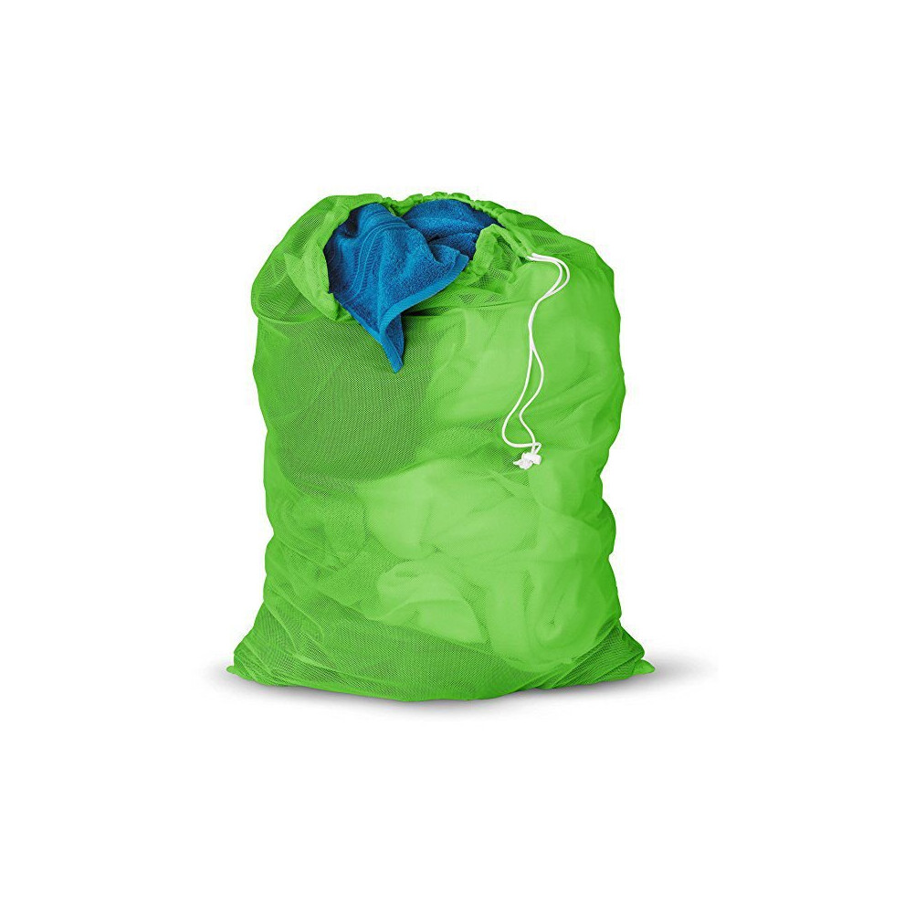 (Green) Organizer Clothes Laundry Storage Drawstring Bag Large Drawstring Pouch Handy
