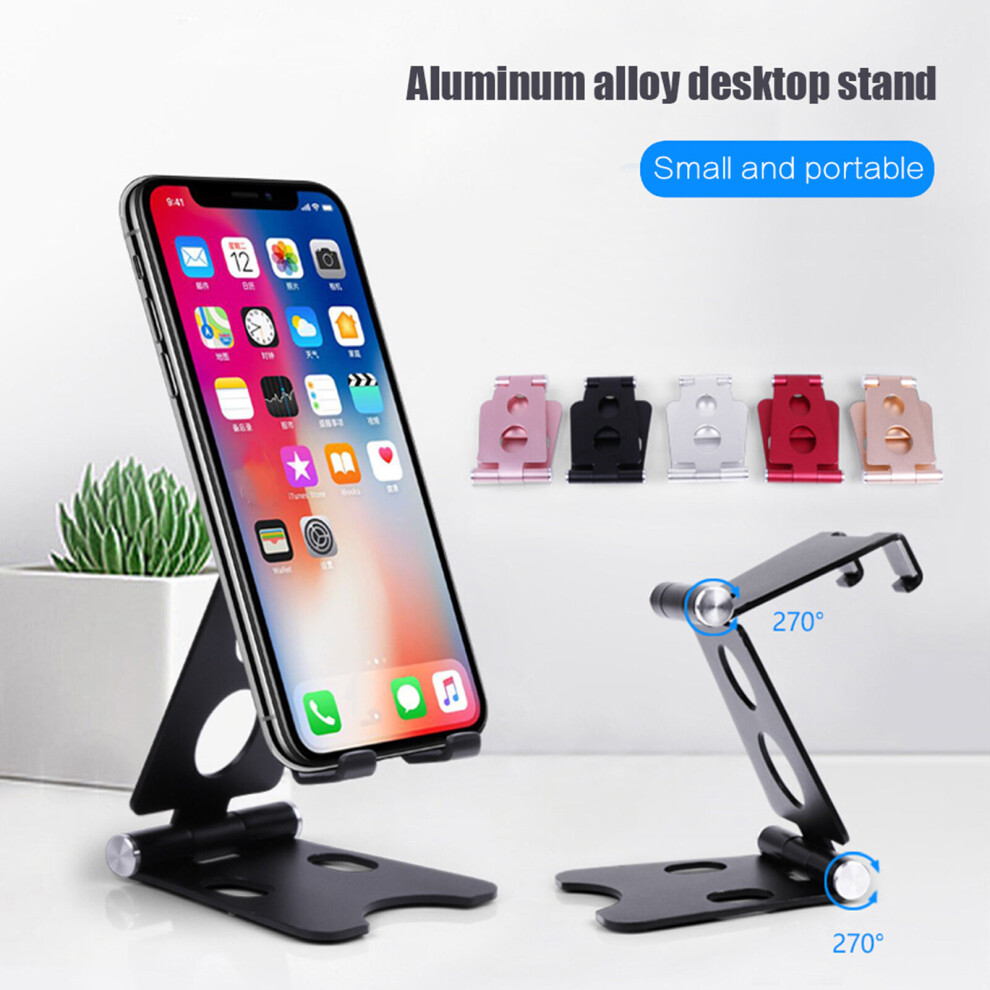 (Golden) Universal Portable Adjustable Mini Foldable Mobile Phone Tablet Holder Bracket Golden 9424349299931