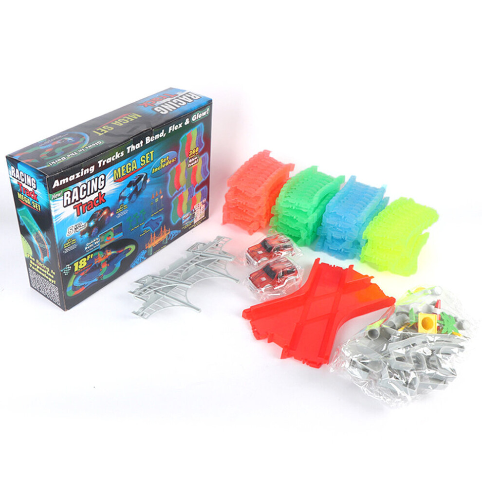 Kids Adjustable Flexible Magic Glow Track Set Toy with 1 LED Fast Speed Race Car-image-OPC-P8NMSWD-NEW