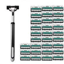 (30pcs+1*holder) 30pcs Razor Blades + 1 Handle