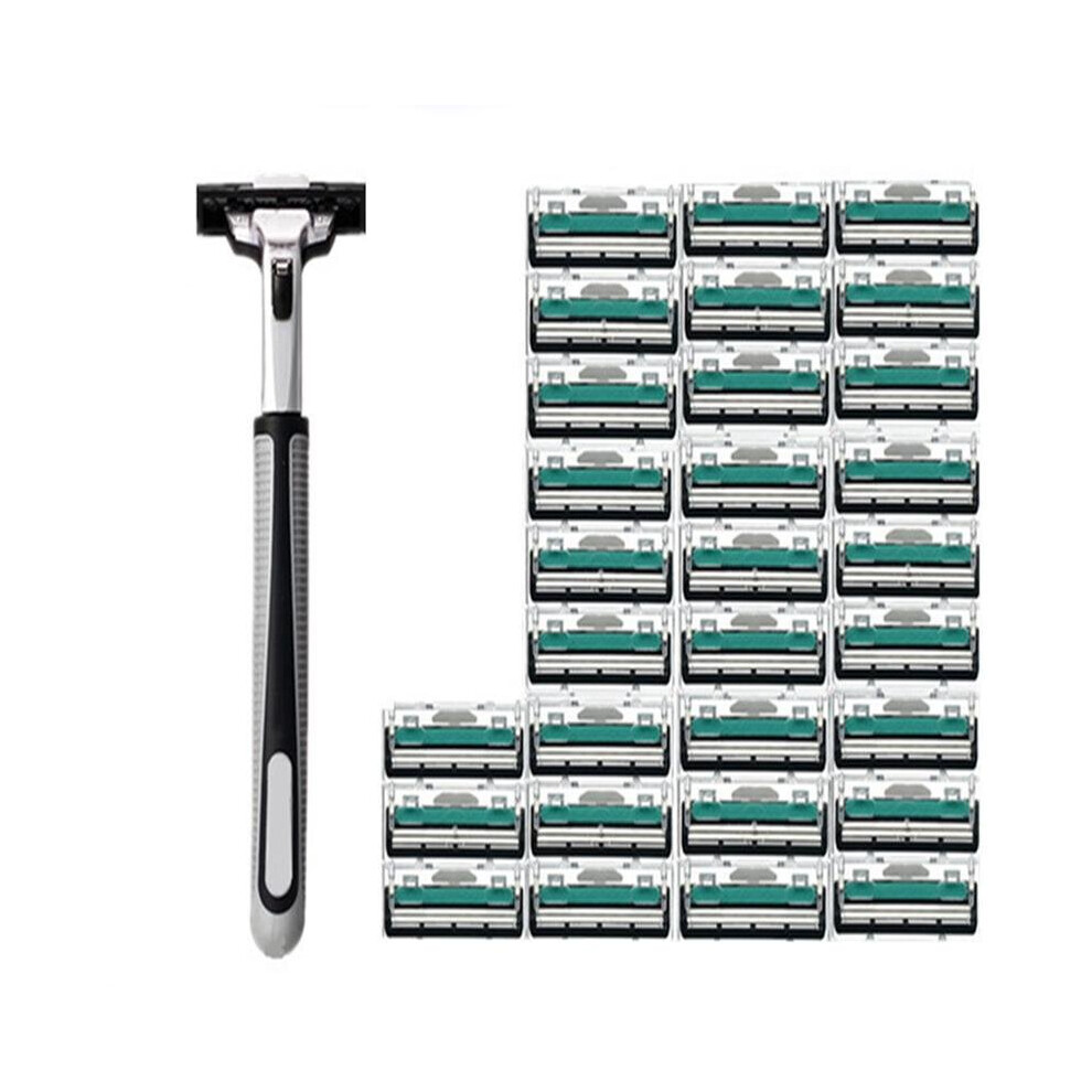 (30pcs+1*holder) 30pcs Razor Blades + 1 Handle