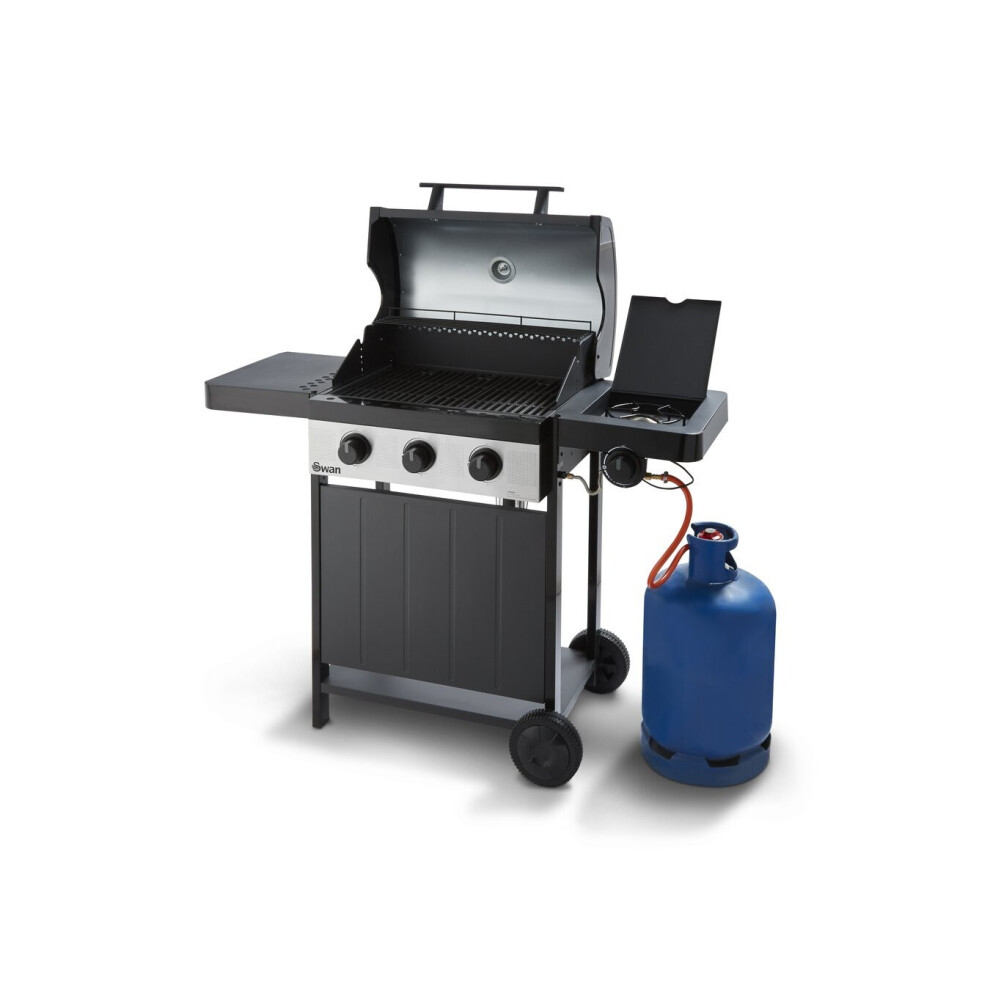 Swan Kansas 3 Burner Gas BBQ with Side Burner