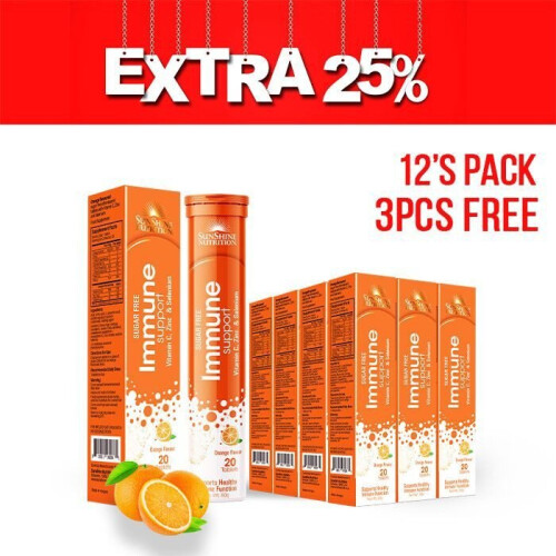 Sunshine Nutrition Immune Support Effervescent 12's Pack