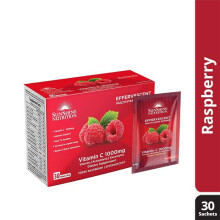 Sunshine Nutrition Vitamin C-1000 Mg Effervescent Powder Raspberry 30 Sachets X 8.6 g