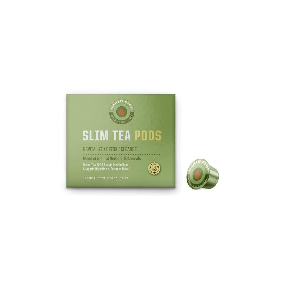 Rapidfire Slim Tea Herbal Lemon Teatox 14 Pods Natural Weight Management And Digestive Cleanse Supplement For Energy And Detoxification