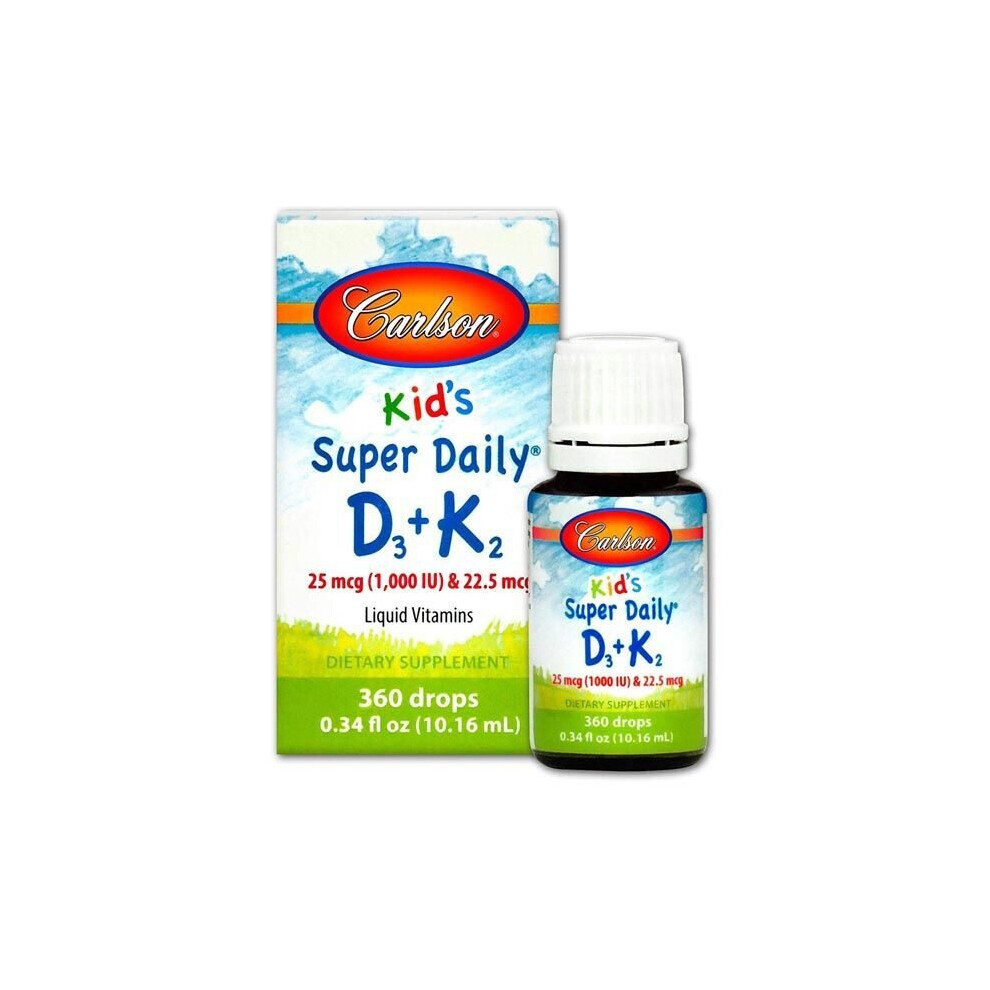 Carlson Kids Super Daily D3 + K2 Liquid 10.16 Ml