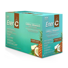 Ener C Pineapple Coconut 30 Packets Effervescent Multivitamin Drink Mix with Vitamin C Electrolytes and B Vitamins for Immune Support
