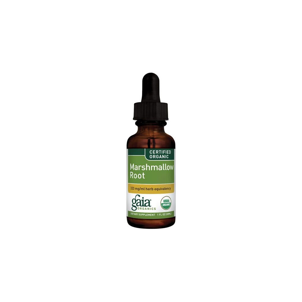 Gaia Herbs Organic Marshmallow Root 1 Oz Herbal Extract For Throat Comfort, Digestive & Respiratory Support