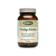 Flora Gingo Biloba, Flora herbal capsules & brain health support - 60mg 60's