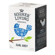 Higher Living Earl Grey Tea Bags 20 Count Black Tea for Energy, Refreshment & Daily Wellness