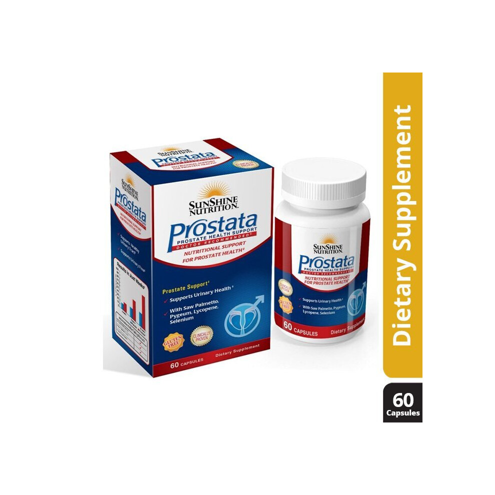 Sunshine Nutrition Prostata Capsules 60 Count Men's Prostate Support Supplement For Urinary Health And Daily Wellness
