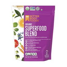 BetterBody Foods Organic Superfood Blend 360 g Plant Based Nutrition with Essential Vitamins and Minerals for Daily Energy and Vitality