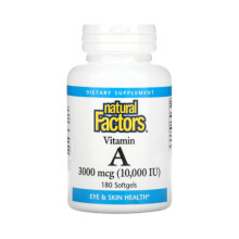 Natural Factors Vitamin A 10000 IU 180 Softgels