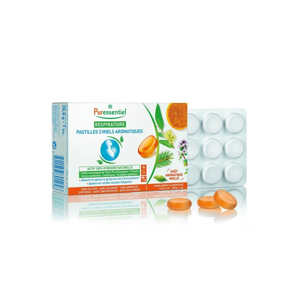 Puressentiel Respiratory Lozenges With 3 Aromatic Honey 18'S