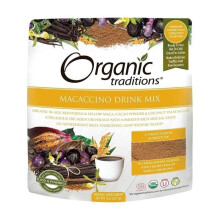 Organic Traditions Macaccino Drink Mix 227 g Delicious Coffee Alternative with Roasted Maca Cacao and Mesquite for Natural Energy Support