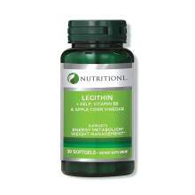 Nutritionl Lecithin with Kelp Softgels 30 Count Dietary Supplement for Metabolism Support Fat Breakdown and Thyroid Wellness