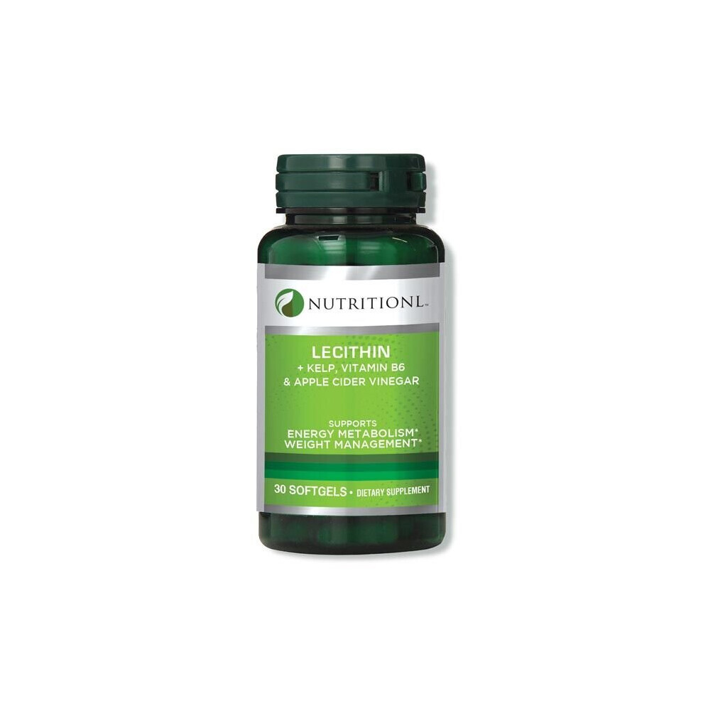 Nutritionl Lecithin With Kelp Softgels 30 Count Dietary Supplement For Metabolism Support Fat Breakdown And Thyroid Wellness